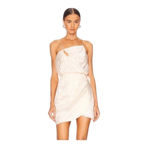 NEW IRO Paris Off White Wrap Mini Skirt Side Tie Size 8 - Picture 9 of 10